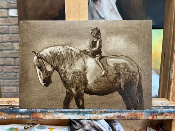 Girl on horseback by Mirelle Vegers Girl on horseback by Mirelle Vegers