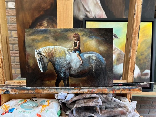 Girl on horseback by Mirelle Vegers Girl on horseback by Mirelle Vegers