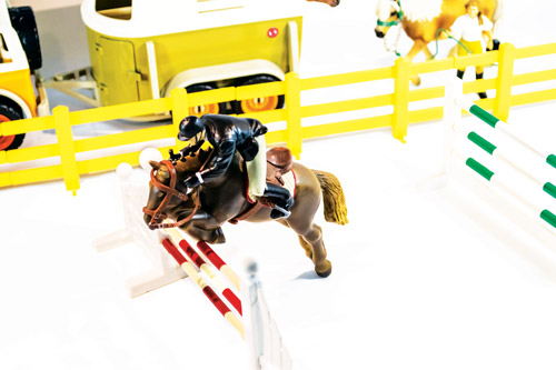 Horse and Rider Jump to Obstacles Horse and Rider Jump to Obstacles